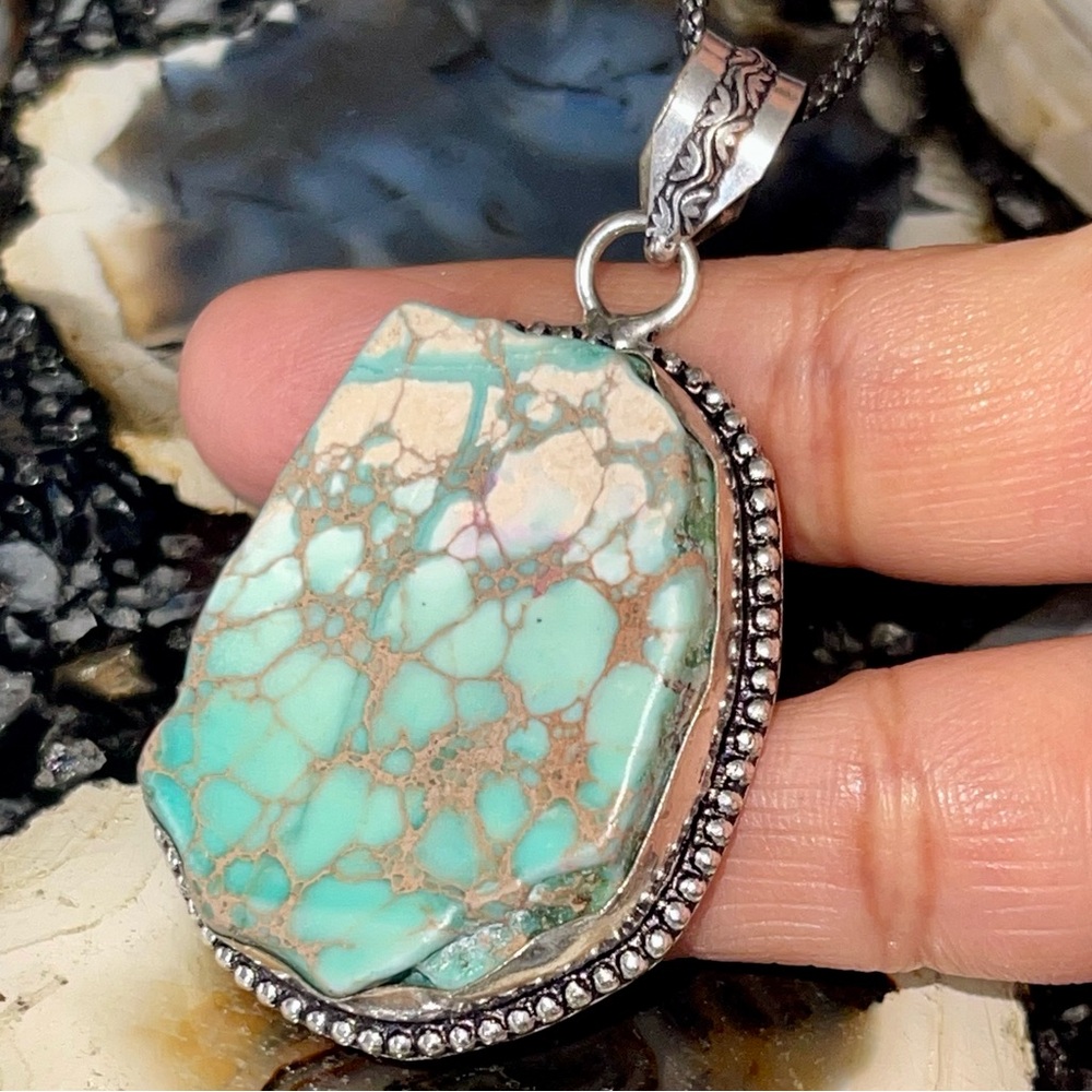 Sea Sediment Jasper Pendant 2 1/4” - Picture 4 of 14